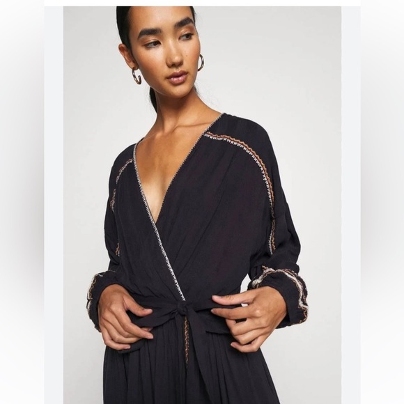 Free People Delilah Minidress in Deep Navy - Picture 3 of 8